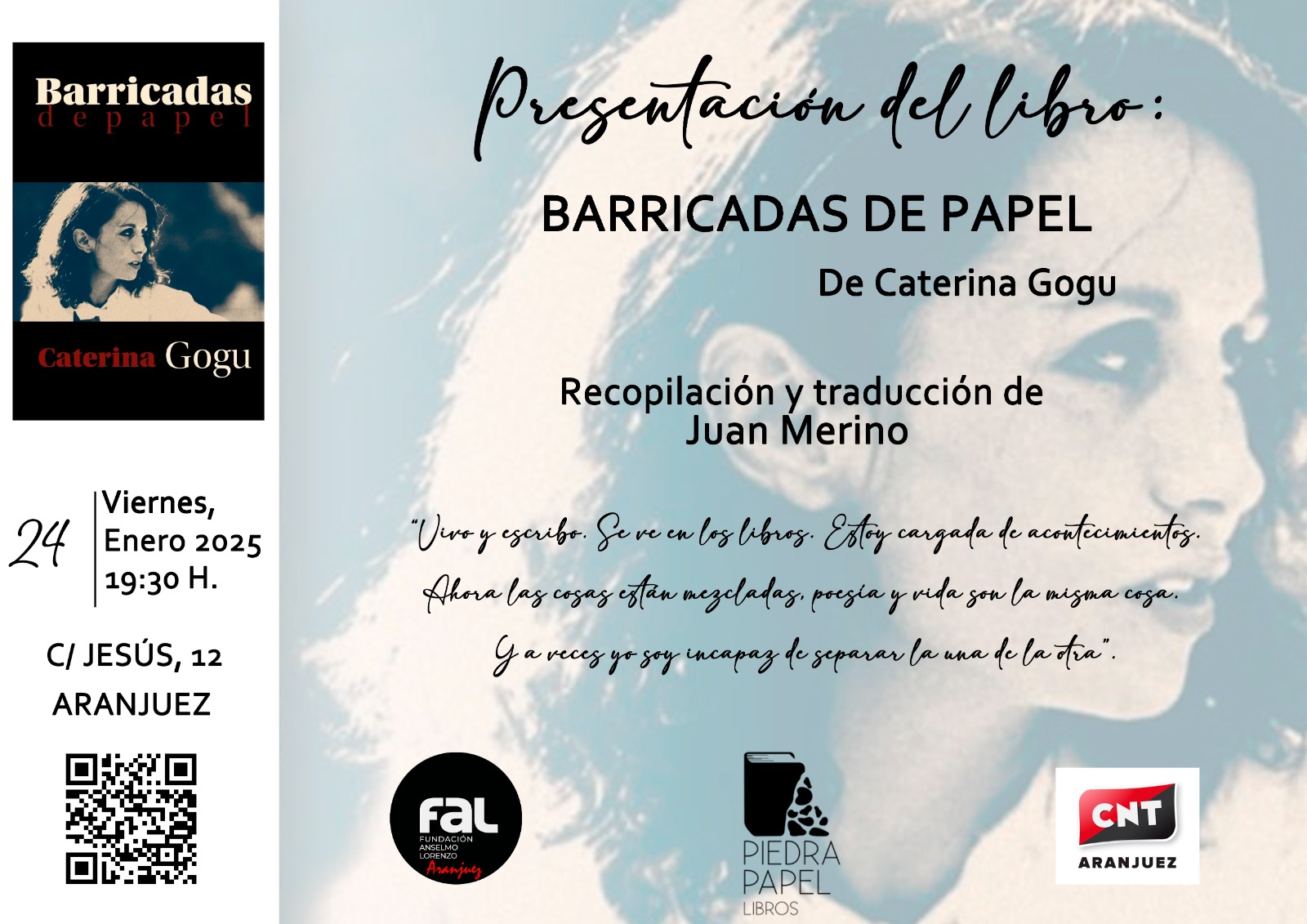 Presentación de la recopilación y traducción de poemas de Caterina Gogu