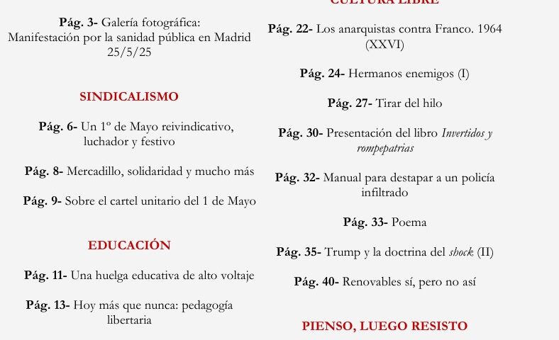 Contenidos del número 73 del AlTajo
