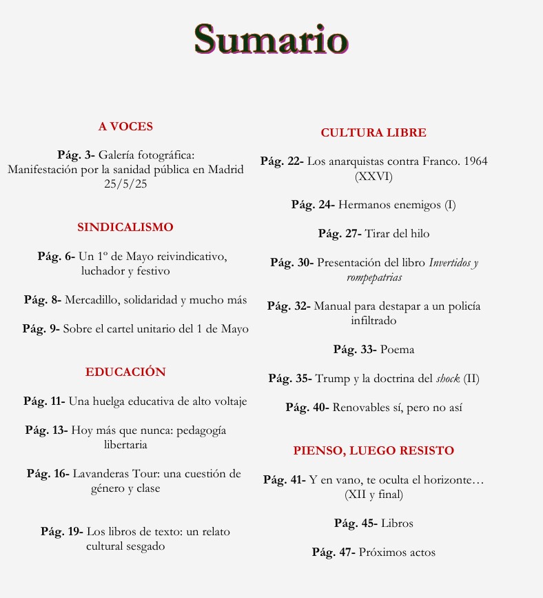 Contenidos del número 73 del AlTajo